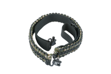 Load image into Gallery viewer, DynoGoods Paracord Sling with Thumb Loop, Camo and Black