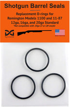 Load image into Gallery viewer, DynoGoods Shotgun Barrel Seals for Remington 1100 or 11-87 12ga, O-Ring 3 Pack
