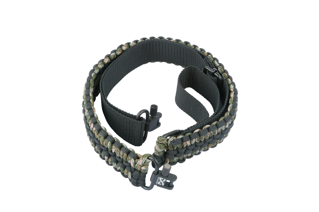 DynoGoods Paracord Sling with Thumb Loop, Camo and Black