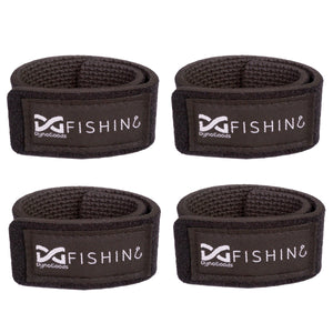 DynoGoods Fishing Rod Straps for Casting, Spinning, or Fly Rods, Pole Ties (4-pack)