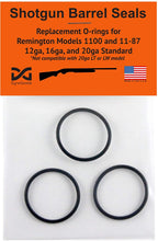 Load image into Gallery viewer, DynoGoods Shotgun Barrel Seals for Remington 1100 or 11-87 12ga, O-Ring 3 Pack
