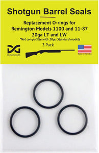 DynoGoods Shotgun Barrel Seals for Remington 1100 or 11-87 20ga LT or LW, O-ring 3 pack
